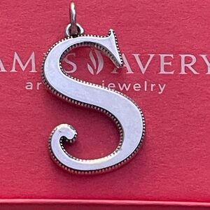 James Avery retired Large inital letter S pendant